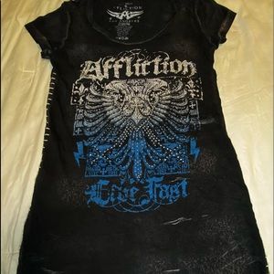 Affliction - Size Large Ladies Short Sleeve